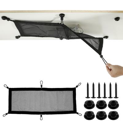 Wire Management Rack Under the Desk, Large Capacity, Flexible and Adjustable, Suitable for Home Office Workbench