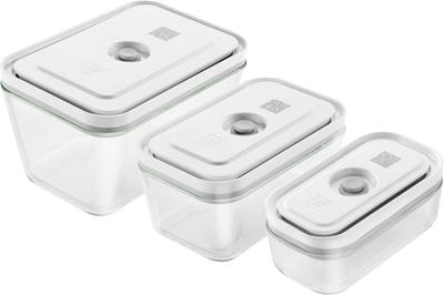 ZWILLING Henckels ZWILLING Save Vakuum-Glasbehälter 3 Größe Luftdichter Glas-Aufbewahrungsbehälter Japanischer Frischhaltebehälter JA. "Fresh & Set" Hitzebeständig