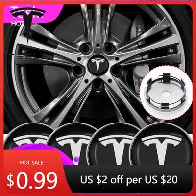 Car Sticker 2025 New 4Pcs 56/60mm Car Wheel Center Hub Cap Car Accessorie For Tesla Roadster Invader Coil Mod WYE K80 Mode