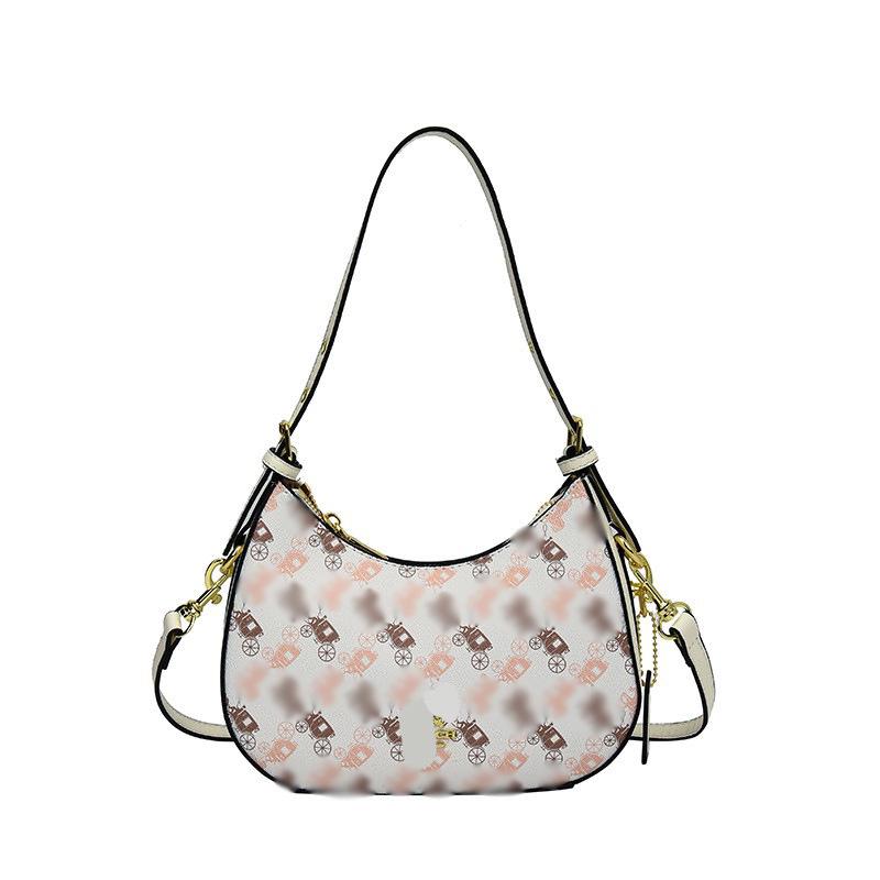 Dámská retro taška přes rameno s potiskem písmen pro rok 2025 – Trendy všestranná crossbody a podpažní kabelka