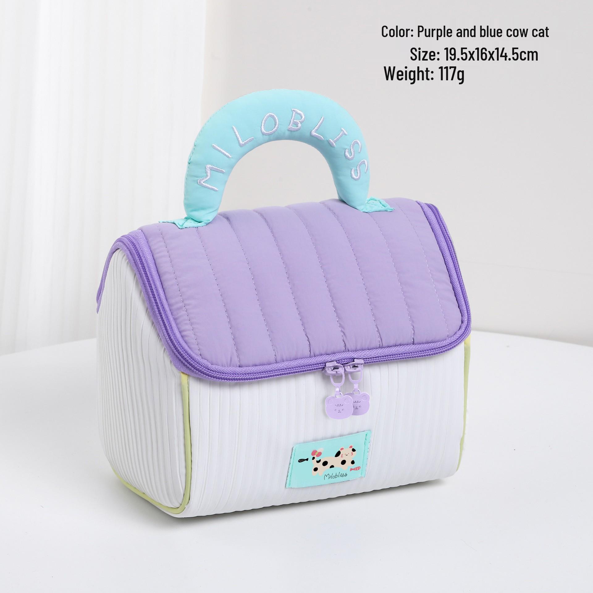 

Colorful Handheld Makeup Bag: Large Capacity Travel Toiletry Organizer for Girls