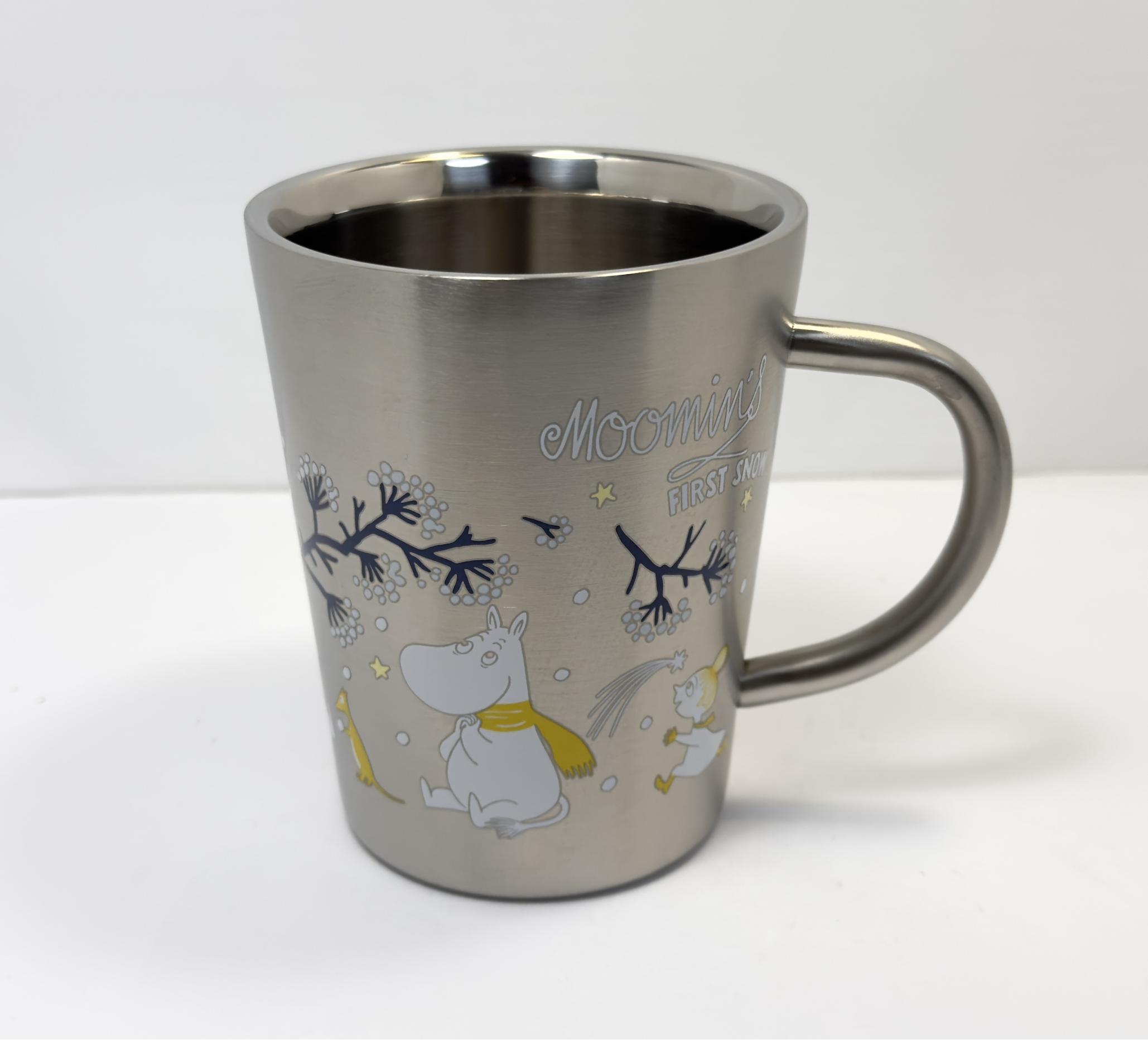 

Moomin Mumin Stainless Double Layered Mug First Snow Yamaka Japan M срібний