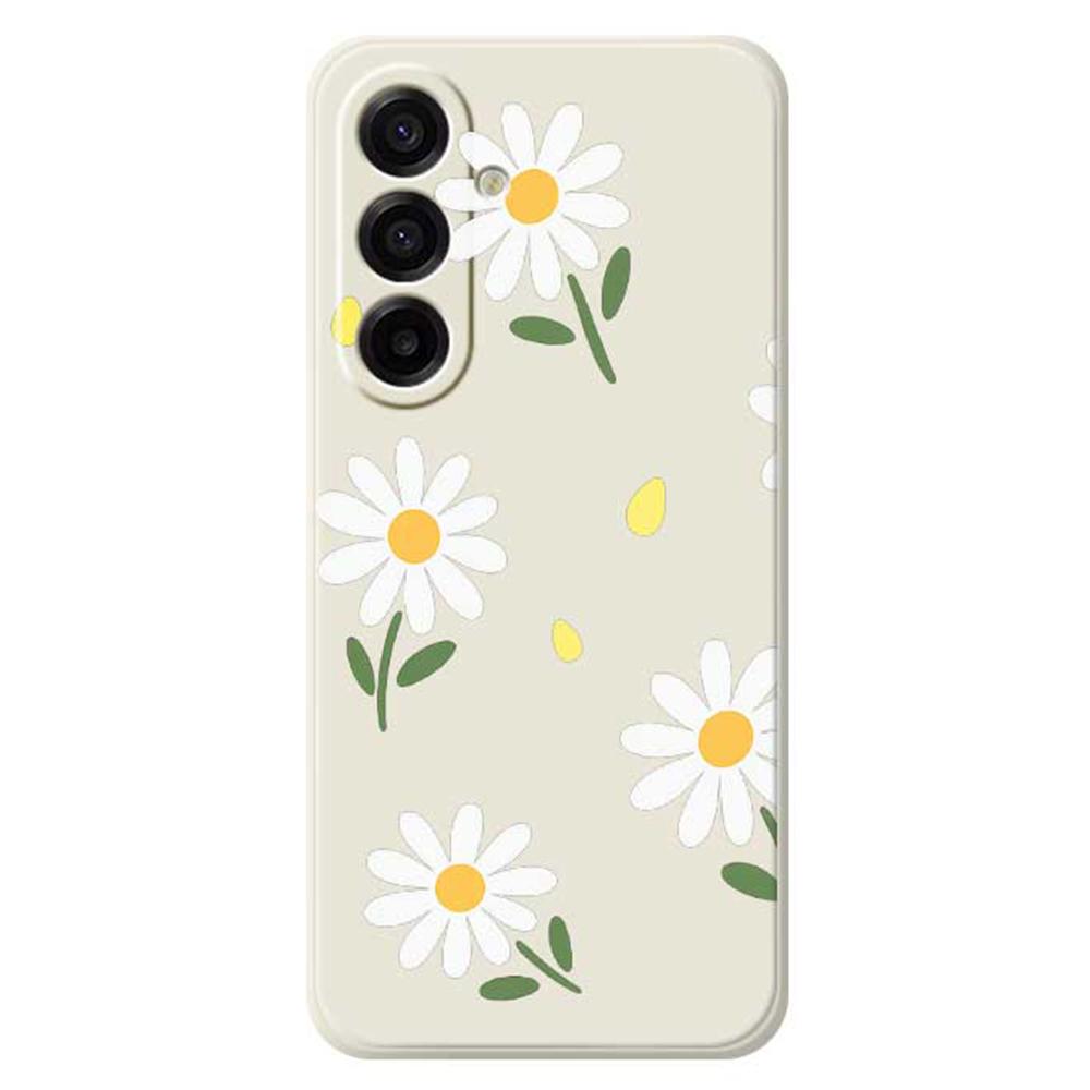 For Samsung Galaxy A17 5G Case Daisy Pattern Printing Straight Edge TPU Phone Back Cover