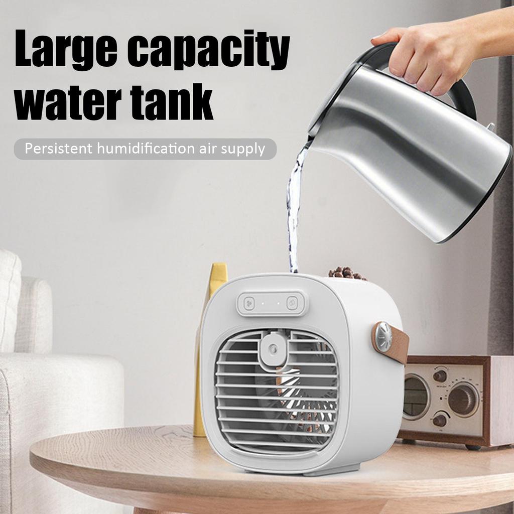 Air Cooler Portable Air Conditioner Small Cooling Device with 3 Wind Speeds for Camping Outdoor Dormitories Children's Room