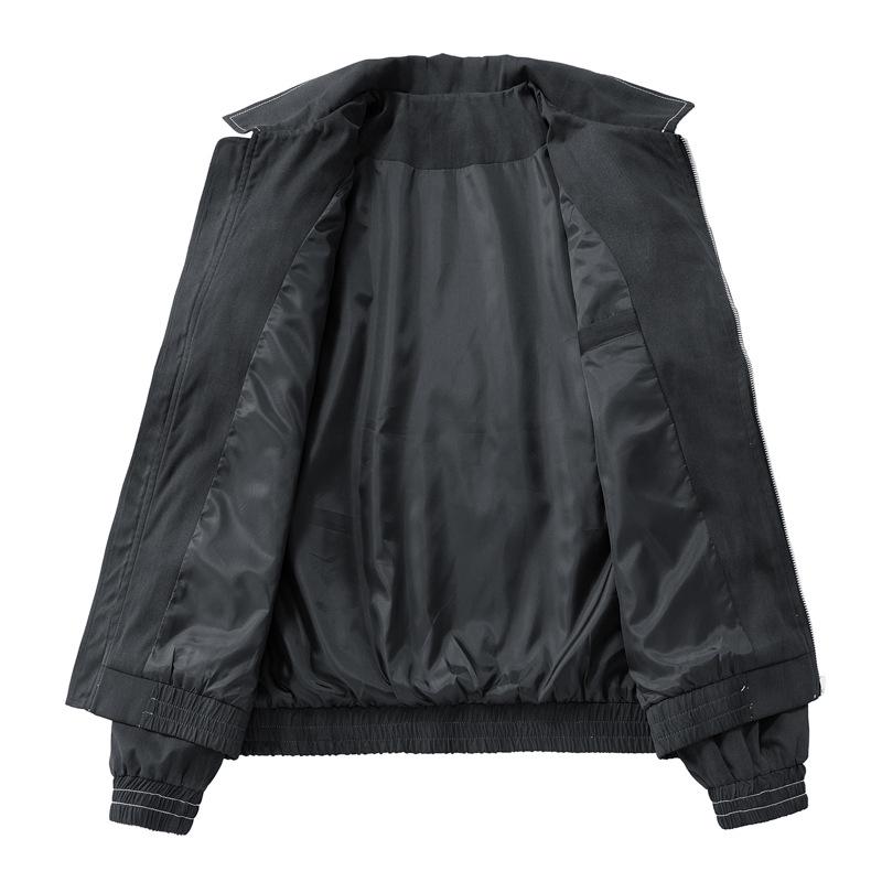 Trendy Plus Size Lapel Jacket for Spring/Autumn – Loose Fit Workwear Shirt