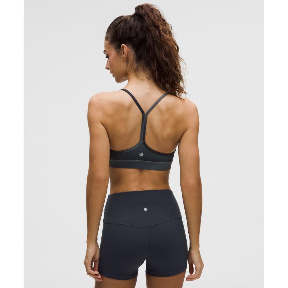 Lululemon Flow Y BrA Nulu  Light Support  A C Cups Midnight hAze Mini blACk Multi