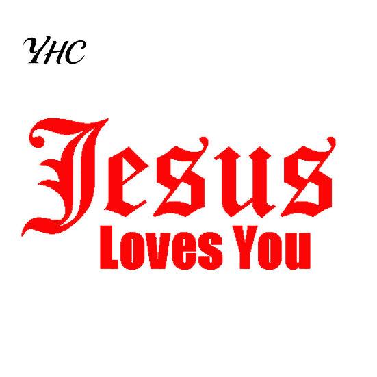 Jesus Love You Letters Reflektierende Auto Fahrzeug Karosserie Fenster Aufkleber Aufkleber Dekor