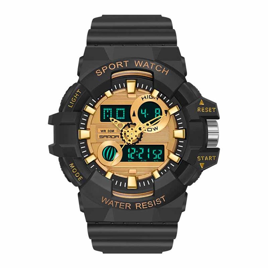 Men's Waterproof Luminous Running Alarm Clock Watch