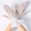Women Lace Gloves Elegant Short Lace Tea Party Gloves for Women Dinner Party Wedding