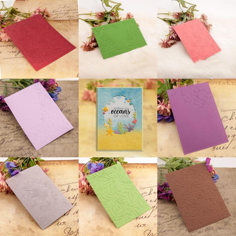 Background Plastic Embossing Folders for Cards Making Supplies DIY Paper 3D Scrapbook Stencils Album Crafts Decoration Template