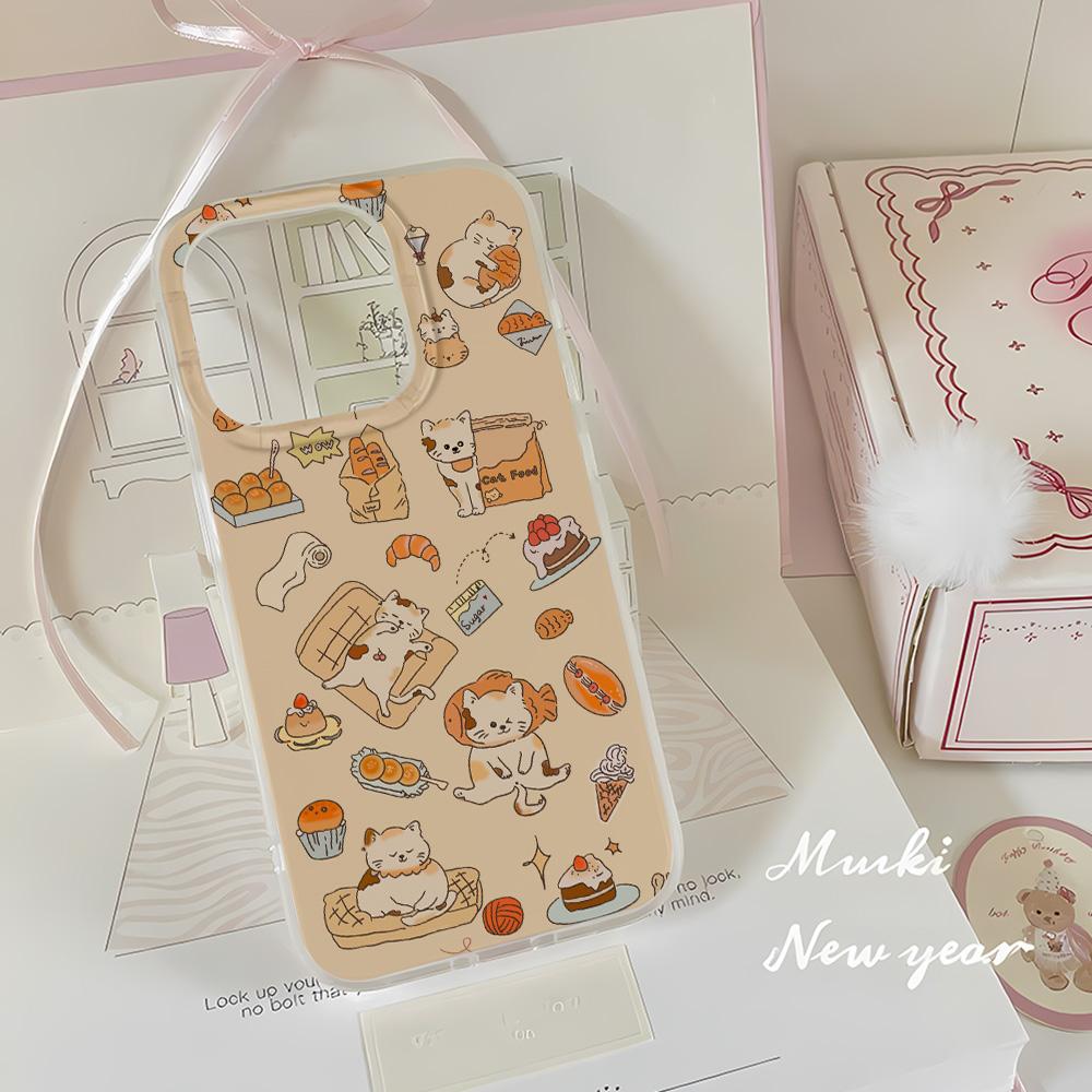 Painted Phone Case for iPhone 12 13 15 16 iPhone 16 12 13 14 15 Pro  14 15 16 Pro Max Coverage Shockproof Anti-Fingerprint Fresh Style Protective Case