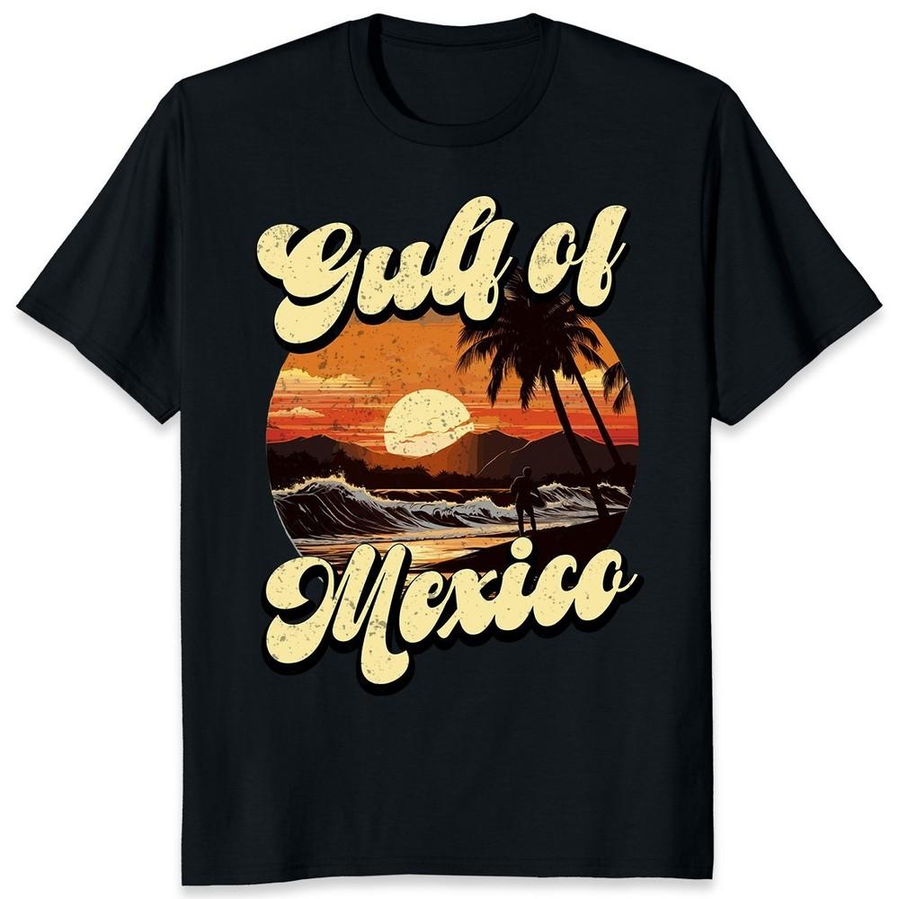 Retro Gulf of Mexico Surfer Sunset T-shirt