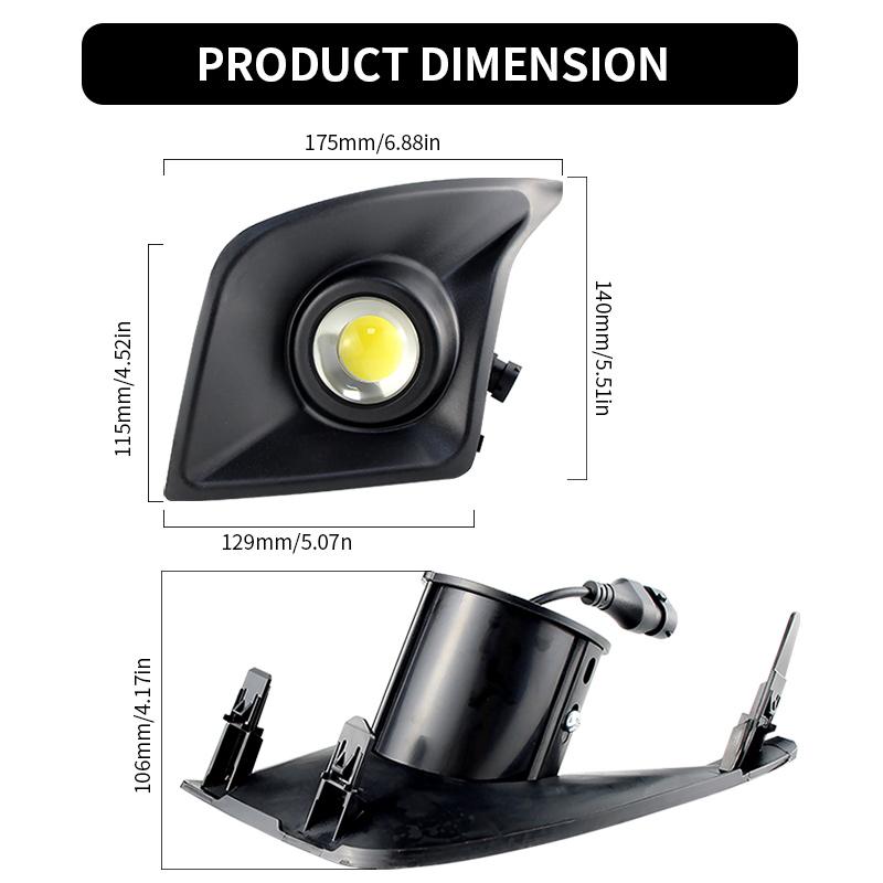 2PCS LED Front Fog Light For Lexus IS250 2014-2015 IS350 2014-2016 IS200t  IS300 2016 Headlight LED Daytime Running Lights DRL