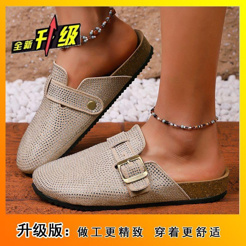 Non-slip, Comfortable and Cool Slippers for Going Out At Home, Fashionable and Versatile, and Half-drag Sandals for Women's 2025 Autumn New Models