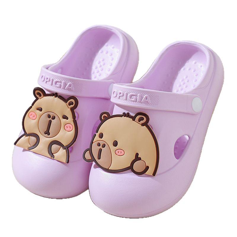 Children's Cute Non-Slip Cartoon Beach Slippers, Closed-Toe Summer Shoes for Girls, 2026 Model