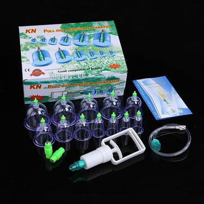 Ensemble de thérapie par ventouses pour la maison, pompe à ventouse sous vide, ABS épais, 12 canettes, ventouses de massage, masseur d'acupuncture, soins de santé