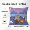 Kawaii P-Pusheen Niedliche Katze Kissenbezug Sofa Dekorativ Zuhause Beidseitiger Druck Kurzer Plüsch Kissenbezug Kissenbezug Weihnachtsgeschenk