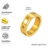 Waterproof Zircon Star Rings for Women No-tarnish, Stainless Steel Wedding Brand Hypoallergenic Jewelry