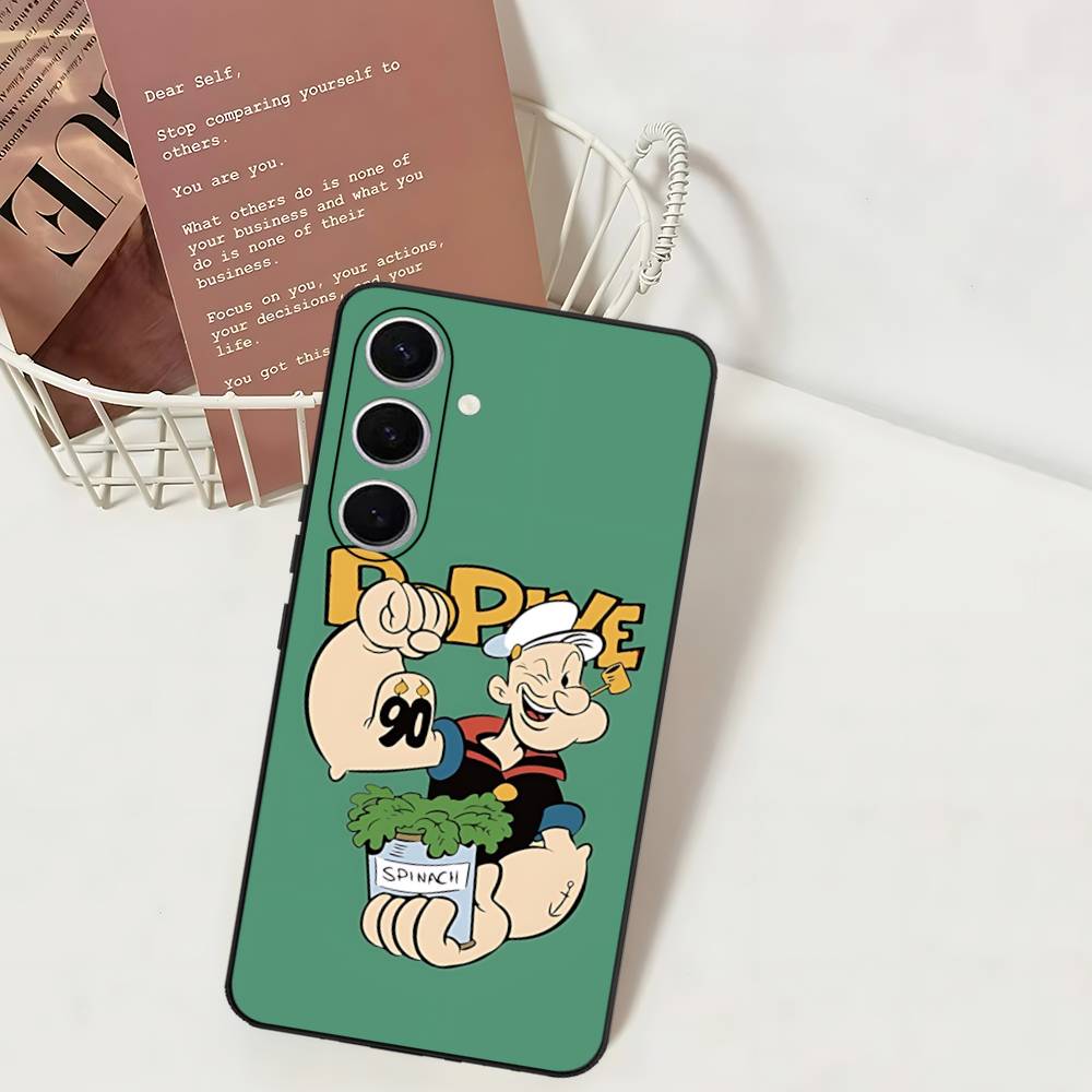 

Cartoon Animation P-PopeyeS Retro Phone Case For Samsung S 24 Fe 25 Ultra Plus 20 Lite 21 30 22 23 24 22 Ultra 5G Fundas Samsung S25PLUS