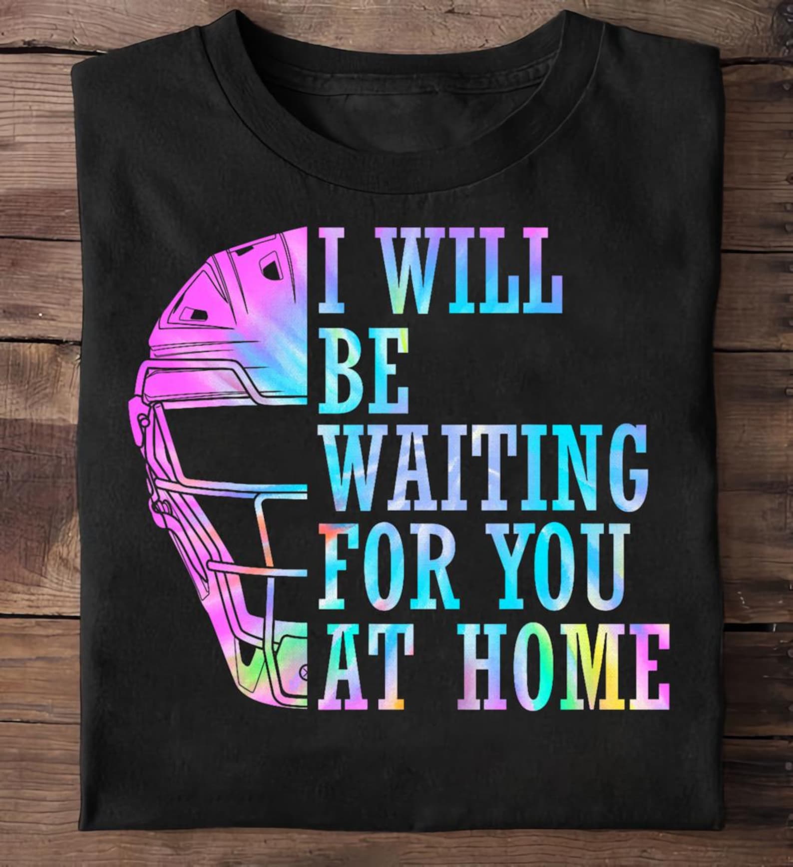 I Will Be Waiting For You At Home Softball Catcher Softball T-Shirt, Softball Mom Gift, Softball Player T-Shirt XL