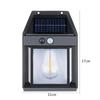 LED Solar Wall Light IP65 Waterproof Outdoor Wall Lamp Body Sensing Villa Small Wall Light for Pathway Villa Outdoor