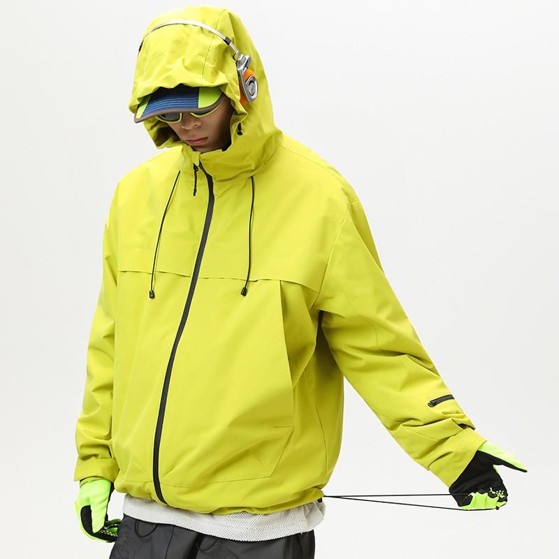 Unisex Outdoor Hiking Jacket With Removable Hood Windproof Breathable Waterproof Shell Winter Trekking Mountaineering