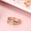 Kinel Fashion Rose Gold Ring For Women Zircon Crystal Jewelry