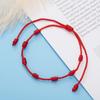 Handgemaakte 7 Knopen Rode Draad Armband Bescherming Geluk Amulet voor Succes Welvaart Vriendschap Touw Polsband Sieraden Cadeau