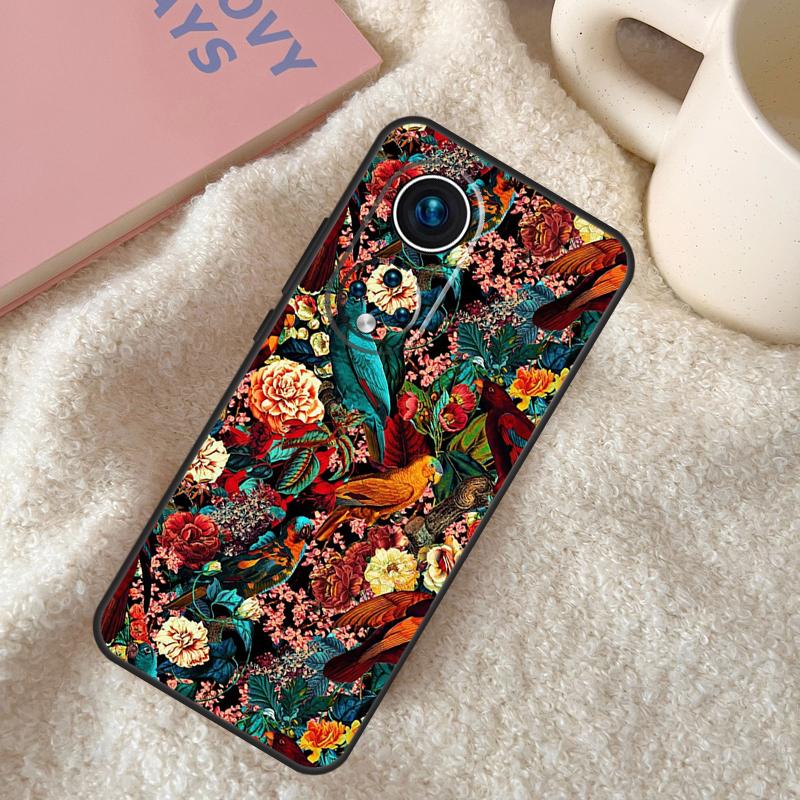 

Garden Birds Vintage Tropical FLORAL Case For Honor X9a X8a X8b X9b X9c X8 X9 50 70 90 Lite Honor 200 Pro Magic 7 5 6 Lite Coque Honor Magic6 Pro