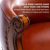 Cow Top Leather Wooden Bar Stools, 360 Degree Swivel Bar Height Chair with Backs for Home Kitchen Counter, Morden Chair Barstools