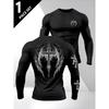 Herren Langarm-T-Shirt mit 3D-Streifendruck, bequem, atmungsaktiv und vielseitiges Herren-Oberteil