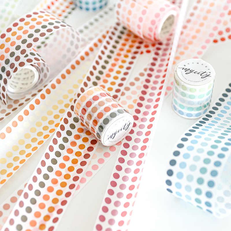 Morandi Color Polka Dot Washi Tape and Planner Stickers Set
