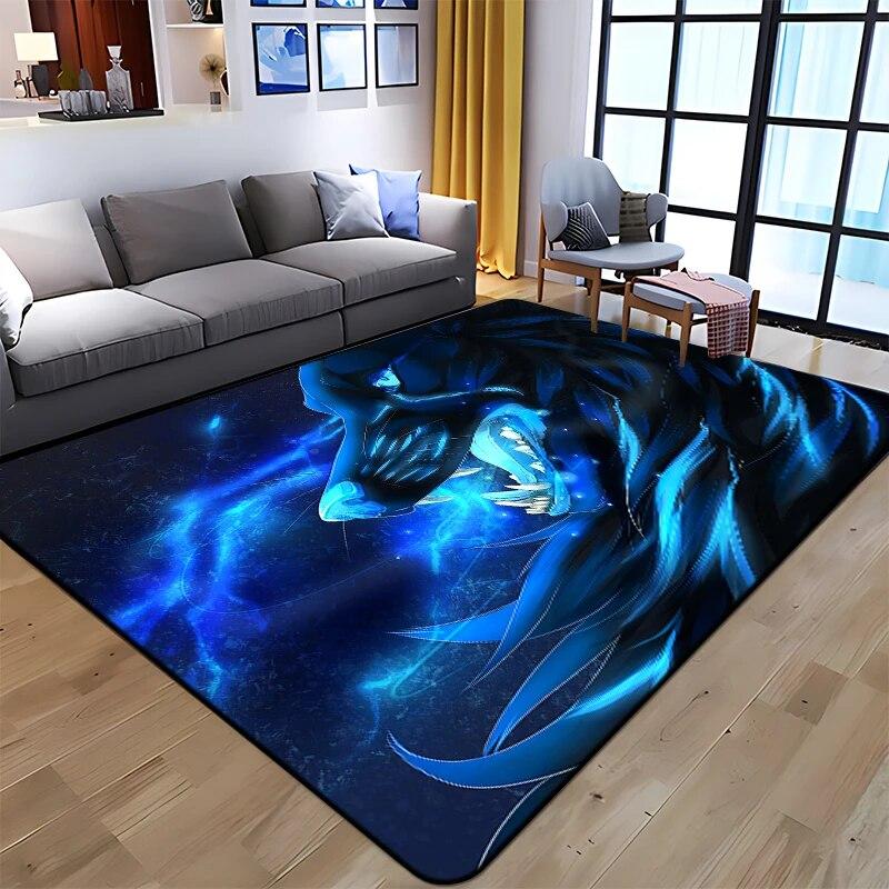 Best Selling Wolf Art Printed Carpet for Living Room Large Area Rug Soft Mat E-sports Chair Carpets Alfombra Gifts Dropshopping