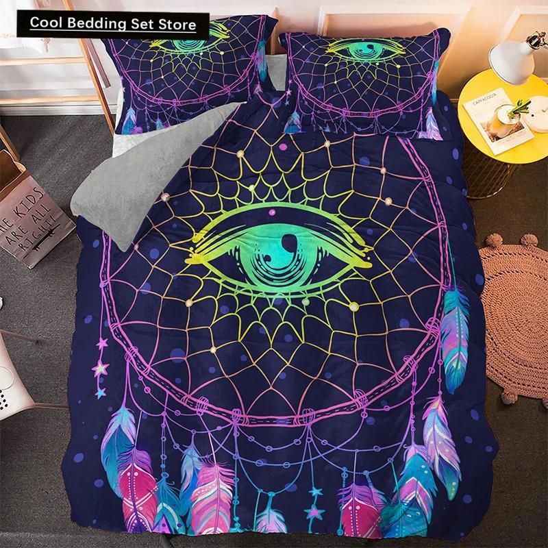 Psychedelic Bohemian Dreamcatcher Bedding Set Single King Queen Size Duvet Cover With Pillowcase 3 PCS