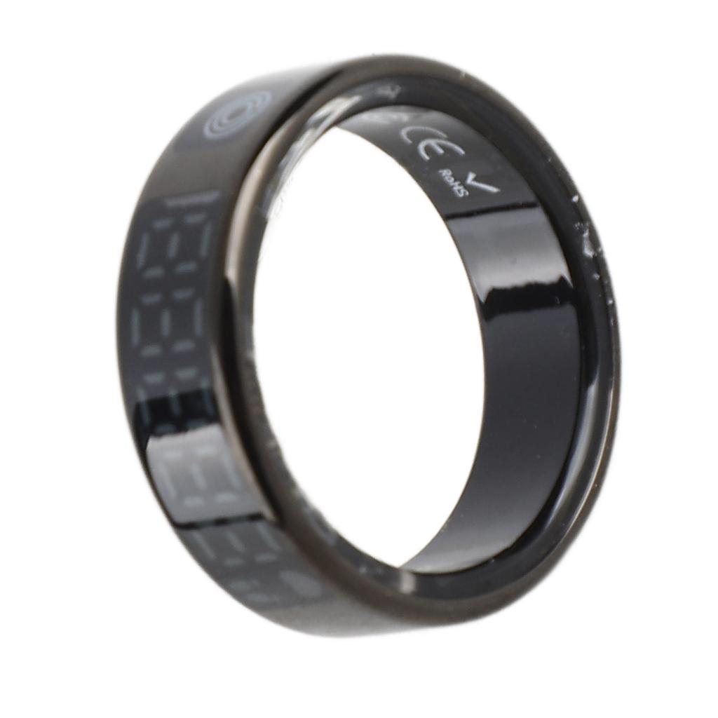 Smart Ring with Display Touch Screen IP68 Stainless Steel Multiple Sports Modes Fitness Tracker Ring