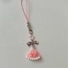 Youthful Bowknot Cake Phone Pendant Elegant Bowknot and Cake Smartphone Chain Unique Phone Charm Bag Hanging Decors