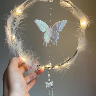 Handmade Luminous Butterfly & Feather Lantern for Festivals: Mid-Autumn, Chinese New Year, Spring Festival, Lantern Festival, Street Stalls