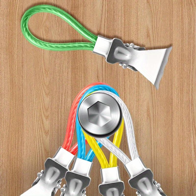 Set of 4 Towel Clips for Tea Towels, Suitable for Kitchen and Bathroom Use, Featuring Multipurpose Hangers with Loop Hooks for Convenient Home Storage