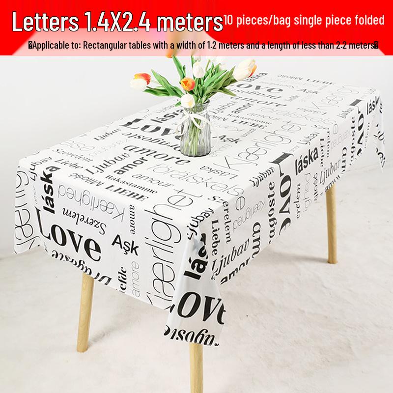 Waterproof Floral Print Tablecloth - Fresh, Rectangular Disposable Cover for Kindergarten Parties