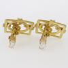 CHANEL Earring Plated Gold Square 18.7g Women Used