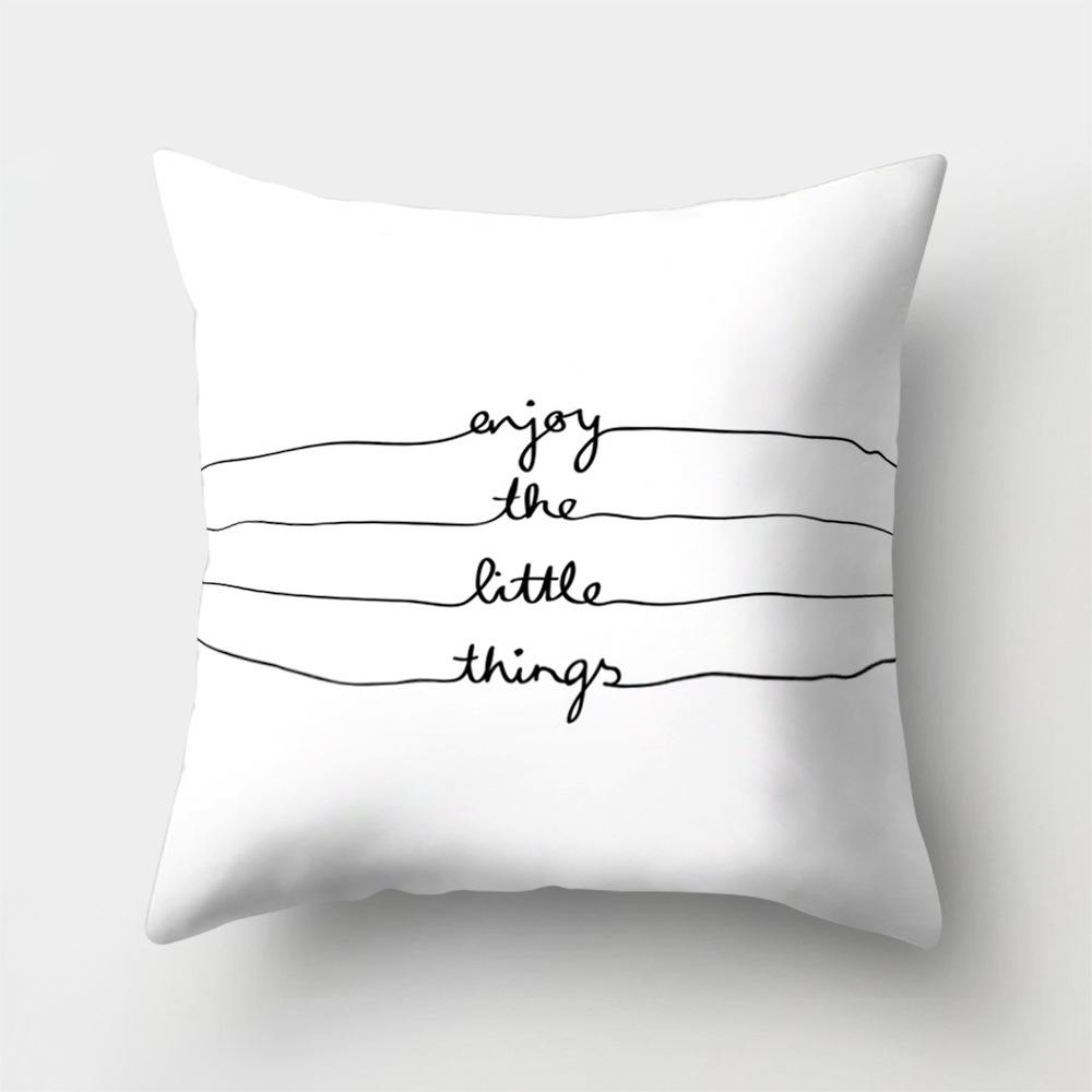 Creative Home Pictures Pillowcase Office Geometric Striped Flywheel Pillowcase Car Waist Pillowcase