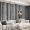 Self Adhesive Grille Wallpaper3D Fluted Wall Panel Sticker, Peel and Stick PVC Wallpaper for Living Room TV Background, Bedroom Wall Decor