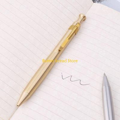W89C Luxury Stainless Steel Brass Business Office Ballpoint Pen Office School Supplie