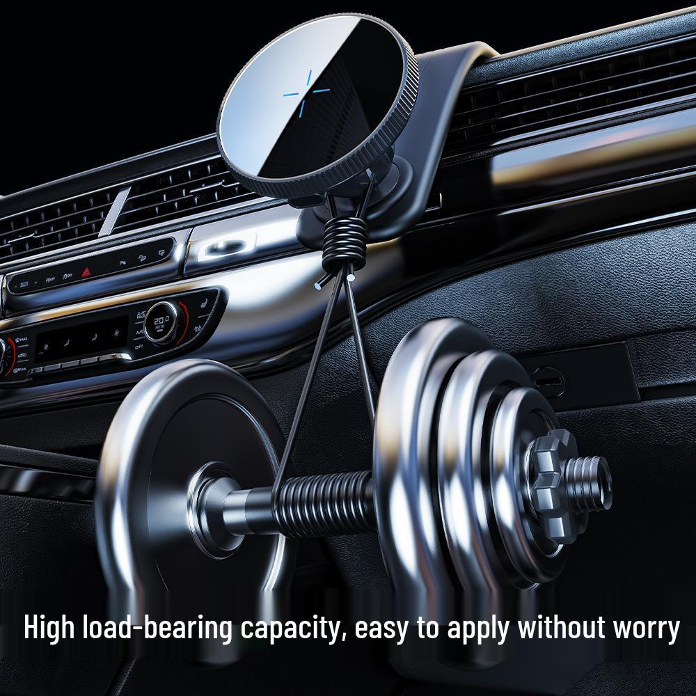 Magnetic 15W Wireless Car Charger with Bendable Dashboard Phone Holder