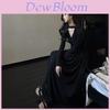 Spring Knitted Wrap Dress With Pleated Ruffle Belt For Casual And Office Wear