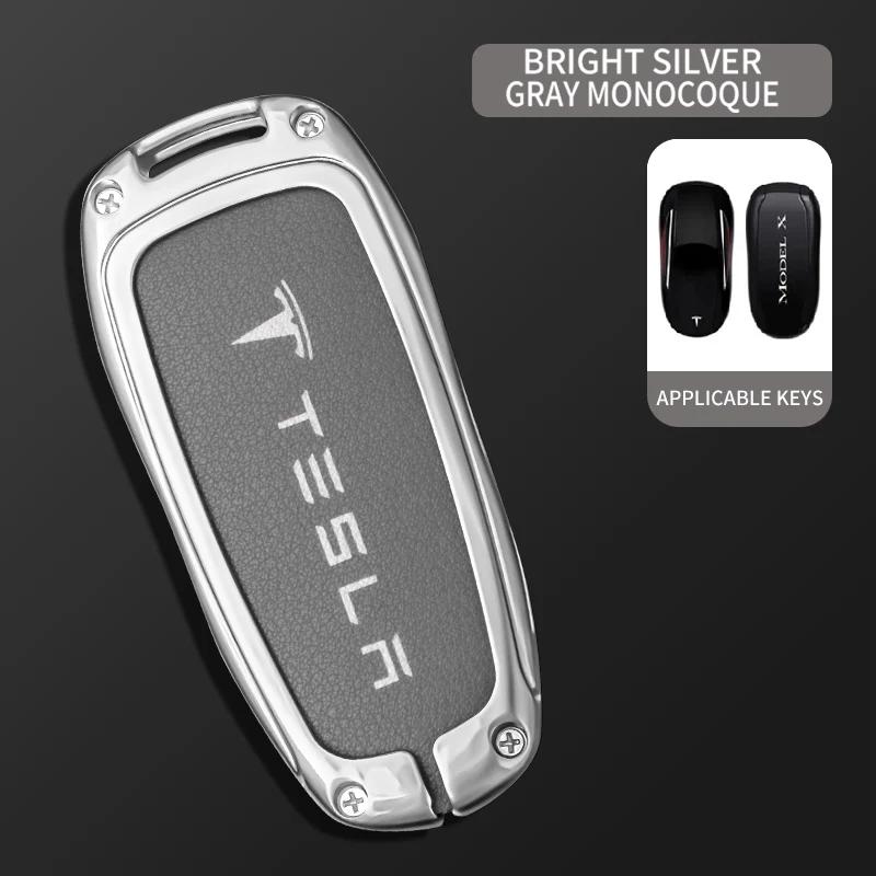 

Автомобильная наклейка Tesla Чехол-держатель для умного дистанционного ключа автомобиля из цинкового сплава Чехол-сумка для Tesla Model Model X Защитный чехол для бесключевого ключа