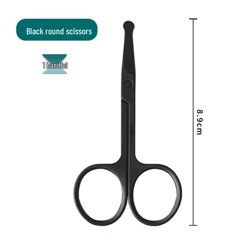 

Безопасные ножницы-триммер для волос в носу из нержавеющей стали для мужчин и женщин Black Round Head