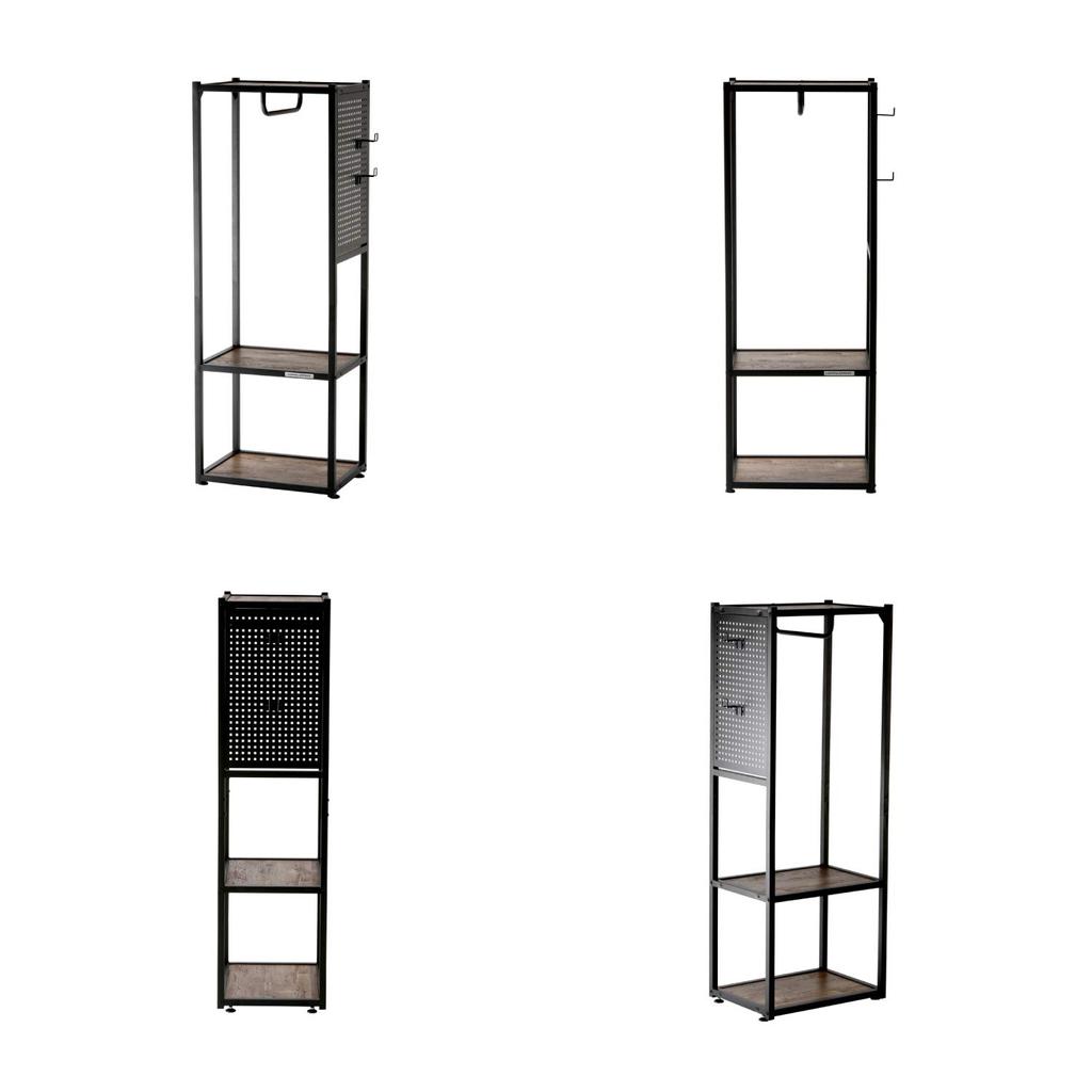 DOPPELGANGER Gear Bike Gear Display Storage Rack Stores 2 helmets and 5 leather jackets 2 dedicated hooks included [Riders Hanger] DDS501-BK