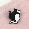 Black And White Cat Enamel Pins Hugging Cats Brooches Cartoon Cute Animal Backpack Lapel Custom Badges Jewelry Gifts For Friends