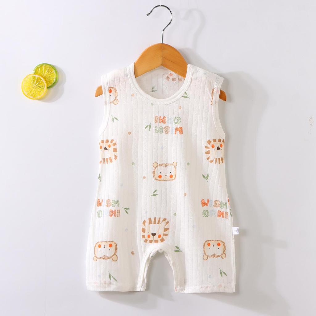 Zomer Romper Baby Koreaanse Stijl - Mouwloos Cartoon Katoenen Bodysuit
